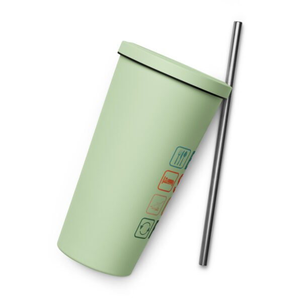 Eat Sleep Clean Repeat Insulated tumbler with a straw - Image 4