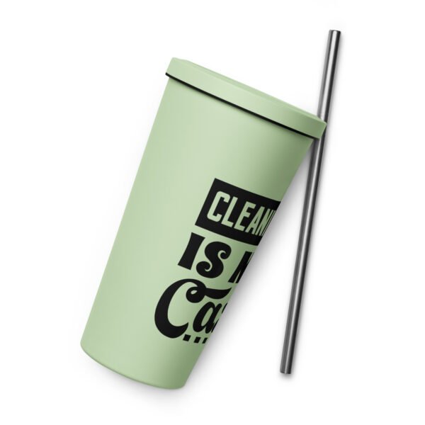 Cleaning Is My Cardio Insulated tumbler with a straw - Image 7