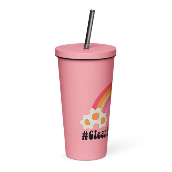 Cleaning Lady Life Insulated tumbler with a straw - Image 4