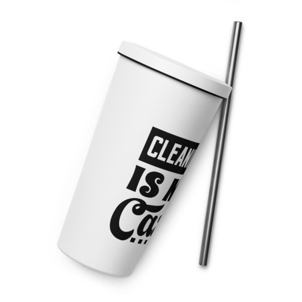 Cleaning Is My Cardio Insulated tumbler with a straw - Image 10