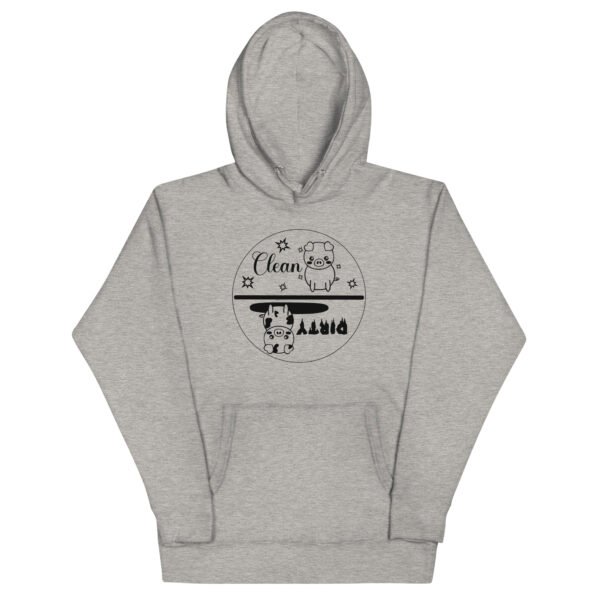 Clean-Dirty Graphic Tee Housecleaning Work Shirt Unisex Hoodie - Image 3