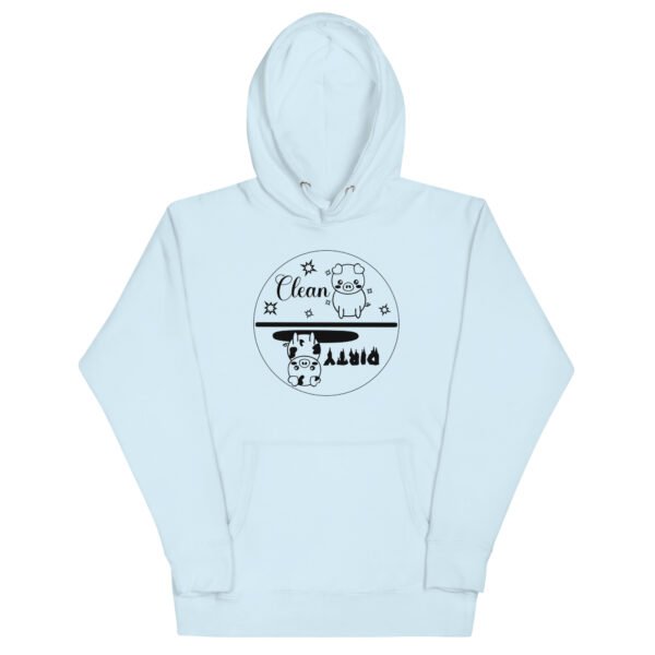 Clean-Dirty Graphic Tee Housecleaning Work Shirt Unisex Hoodie - Image 5