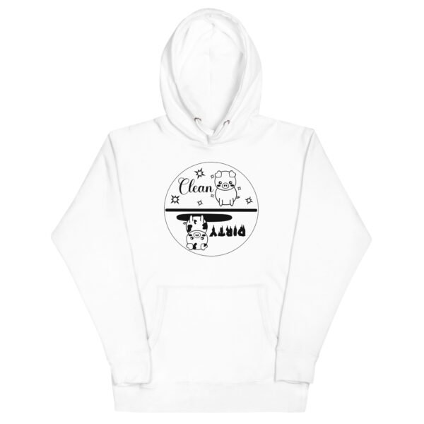 Clean-Dirty Graphic Tee Housecleaning Work Shirt Unisex Hoodie - Image 7