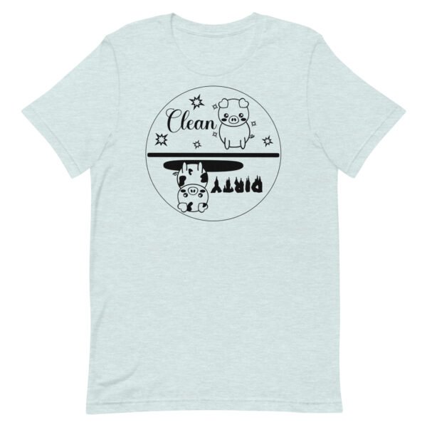 Clean-Dirty Graphic Tee Housecleaning Work Shirt Unisex t-shirt - Image 3