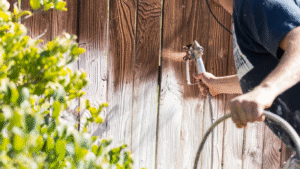 fence staining