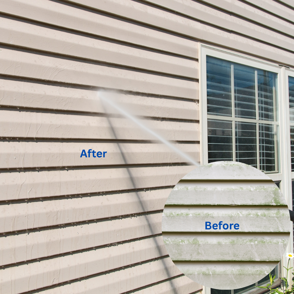 soft washing vinyl siding pressure washing oak ridge Tennessee